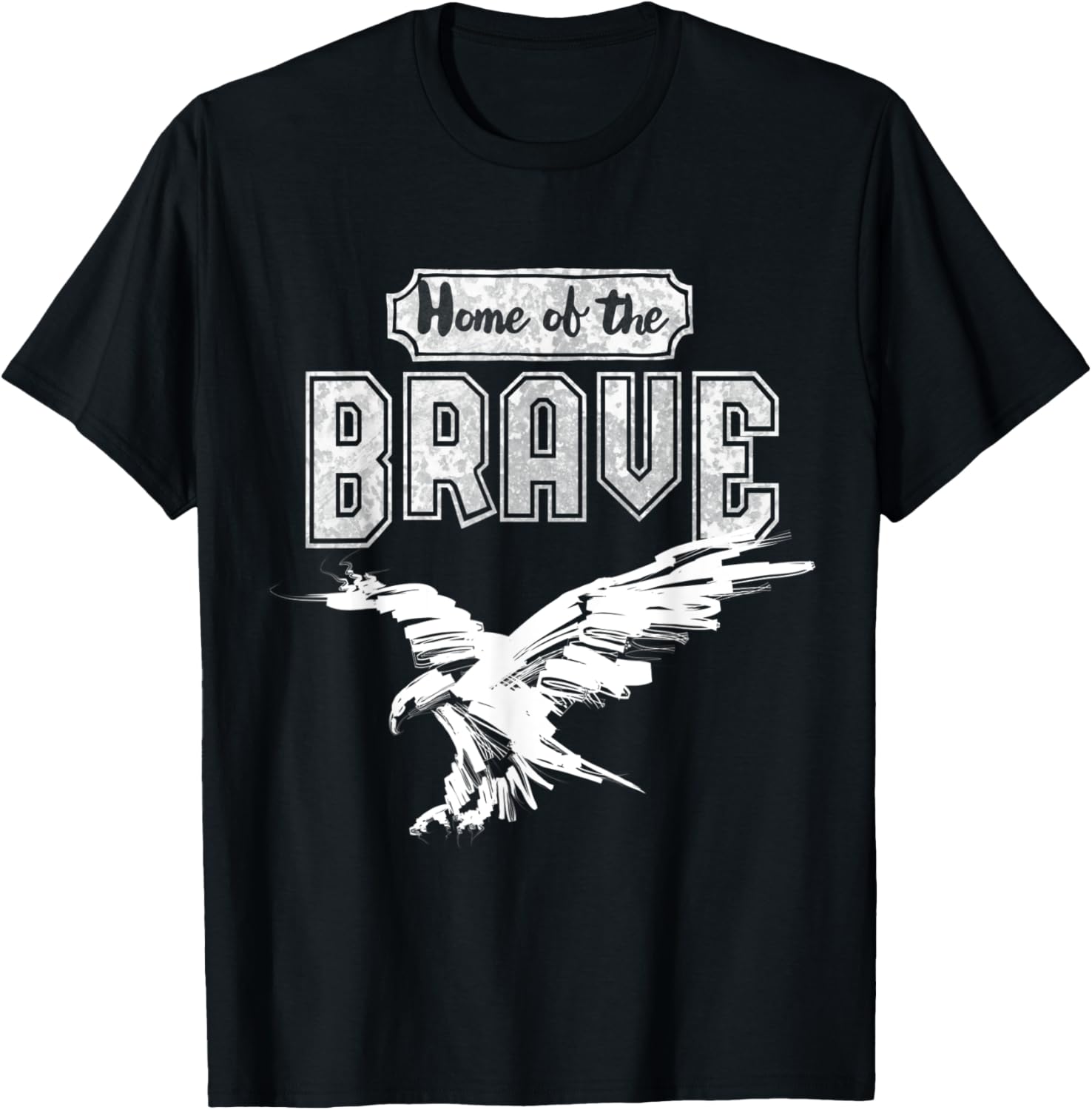Home of the Brave American Eagle Patriotic Theme T-Shirt for Women Men