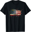 Tshirt with The American Flag and Eagle USA Flag Tee