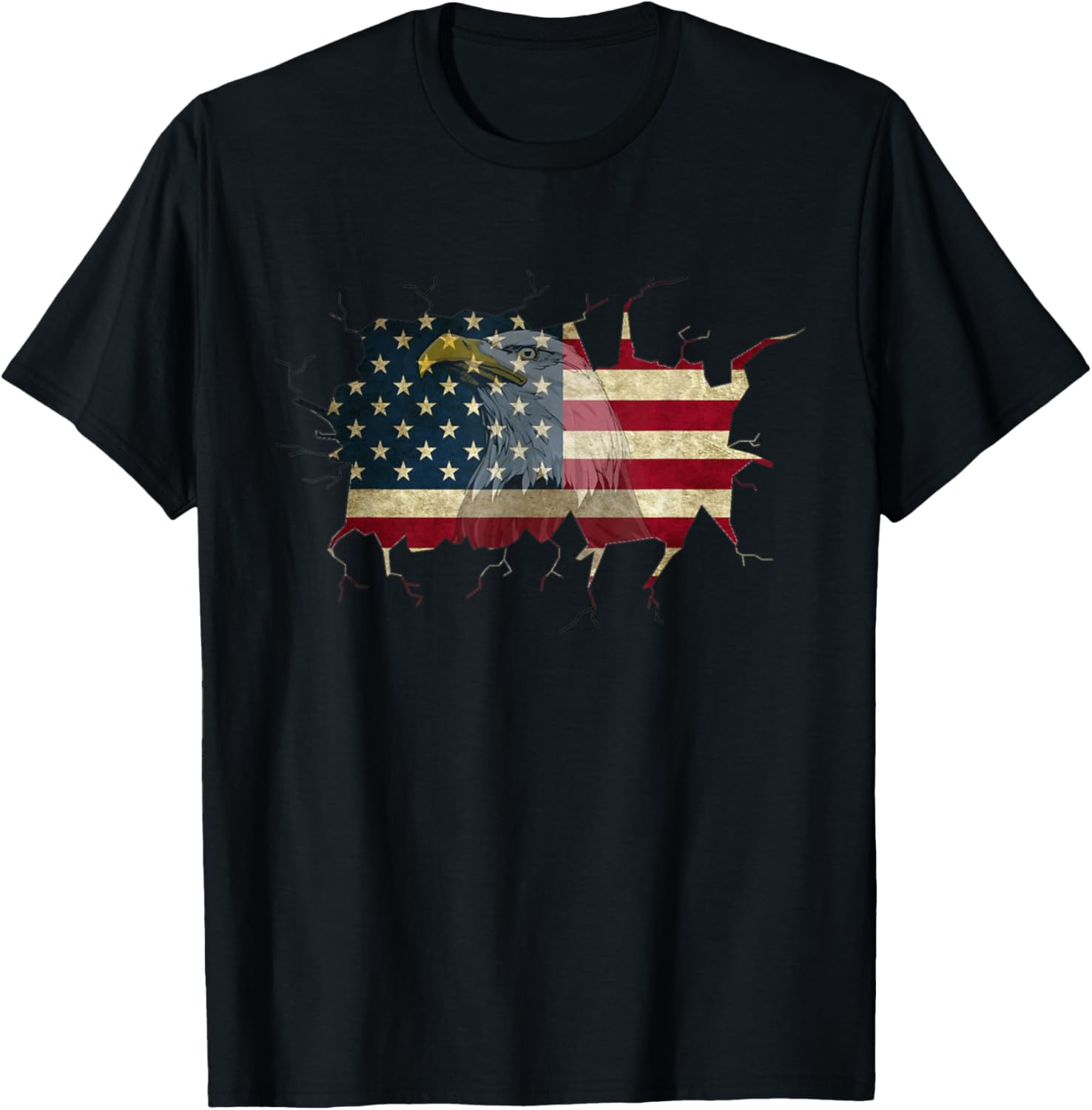 Tshirt with The American Flag and Eagle USA Flag Tee