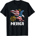 Merica Bald Eagle Mullet Tshirts 4Th Of July American Flag