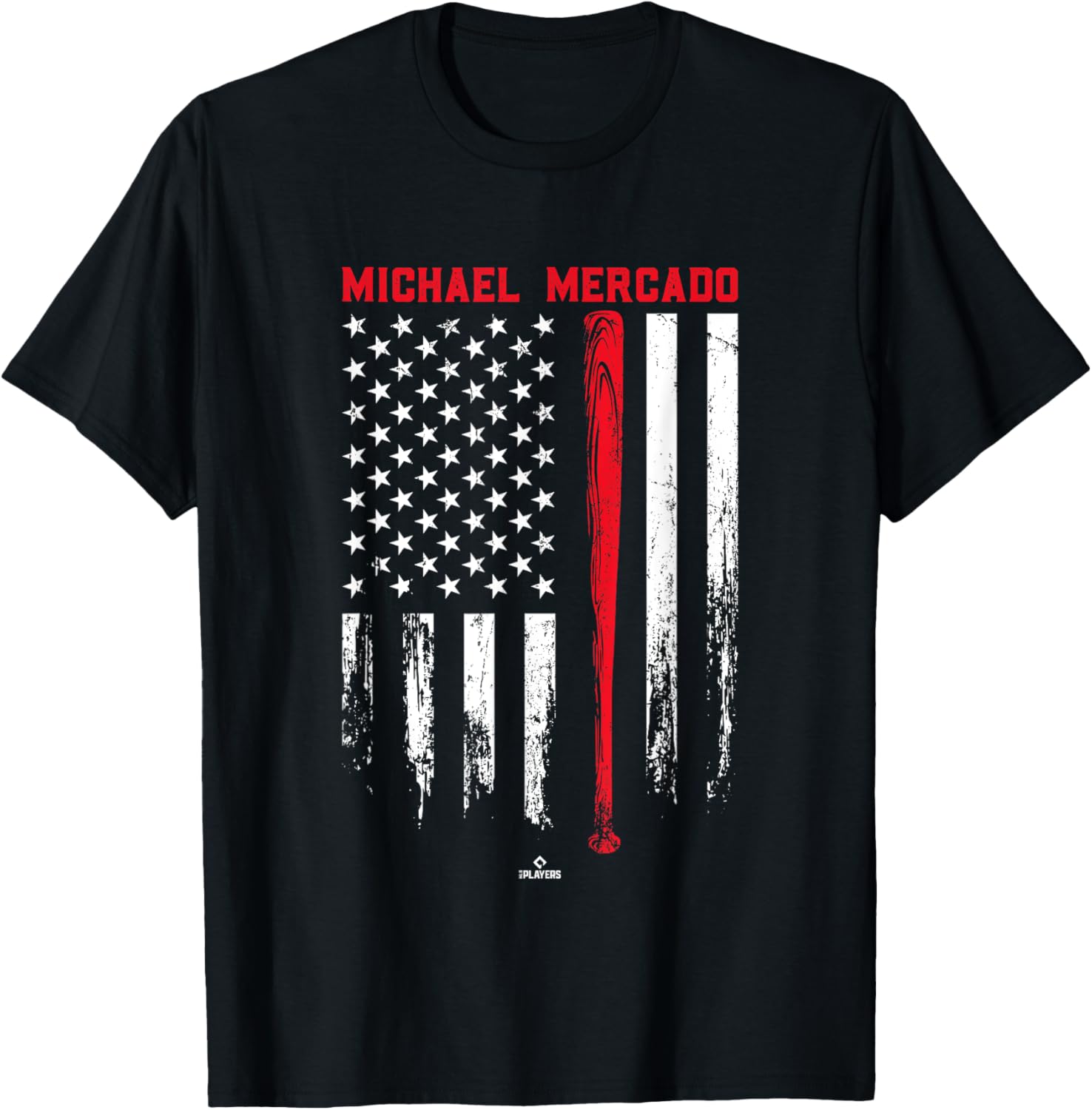 USA Flag Bat Michael Mercado Philadelphia Baseball MLBPA
