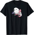 Bald Eagle American Flag infilled into the tree leaves. T-Shirt for Women Men