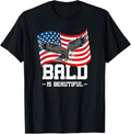 Bald Is Beautiful July 4th Eagle Patriotic American Flag USA