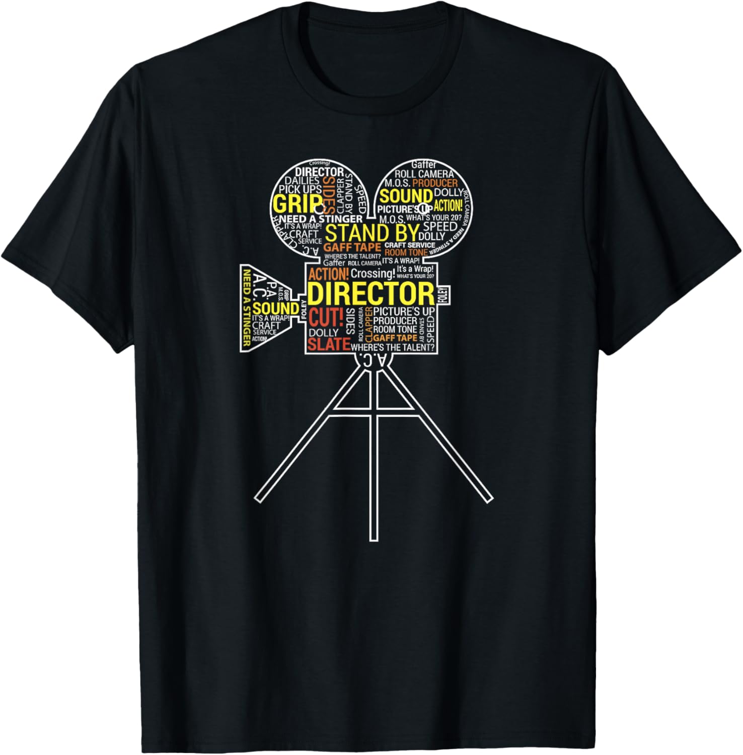 Filmmaker T-shirt Director, Cinematographer, Film Student