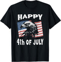 Happy 4th of July Bald Eagle American Flag Vintage Graphic