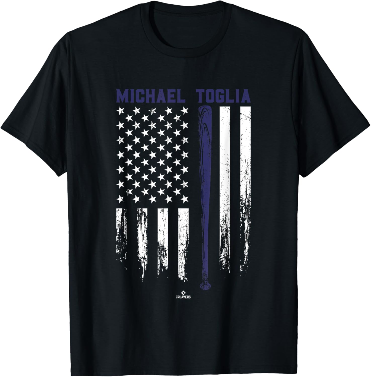 USA Flag Bat Michael Toglia Colorado Baseball MLBPA