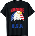 Made In The U.S.A Bald Eagle 4th of July American Roots T-Shirt for Women Men