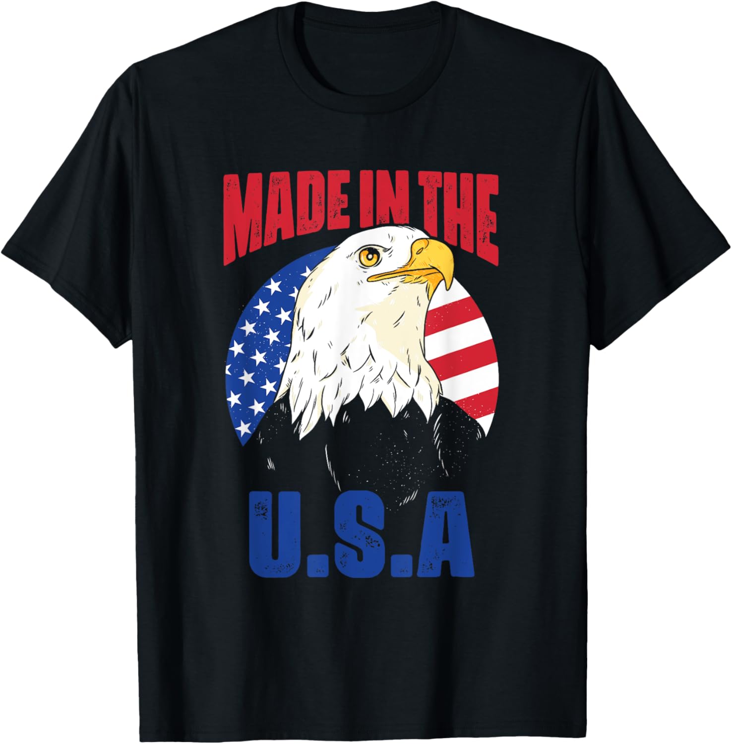 Made In The U.S.A Bald Eagle 4th of July American Roots T-Shirt for Women Men