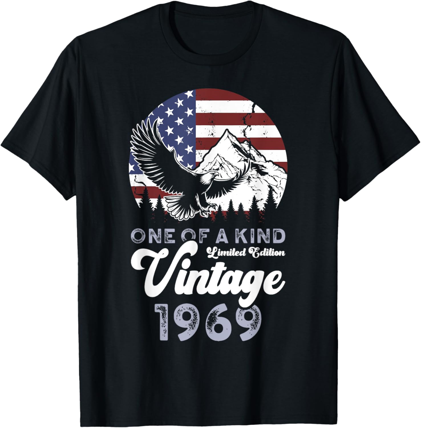 Vintage 1969 Patriotic Eagle 56th Birthday American Flag