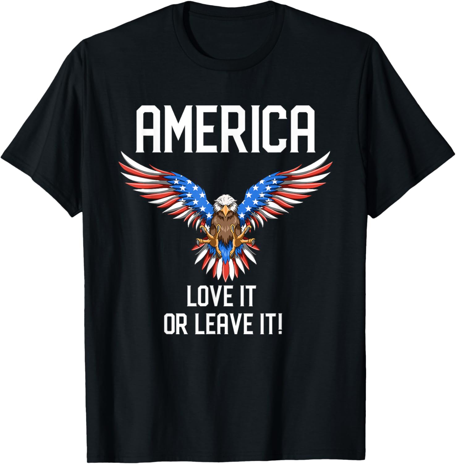 American USA Flag Eagle Patriotic Proud T-Shirt for Women Men