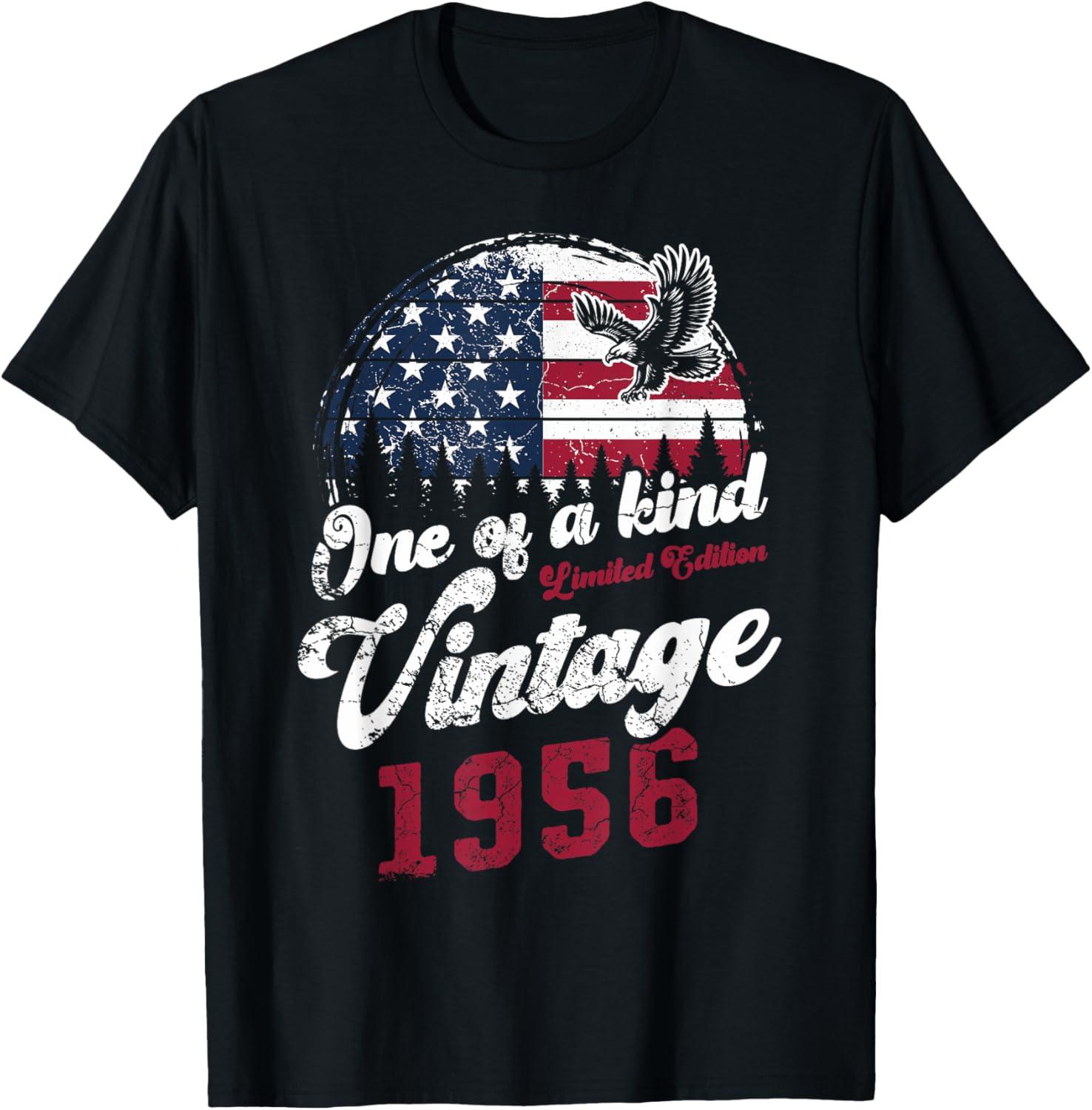 Vintage 1956 Birthday 69 Years American Flag Patriotic Eagle