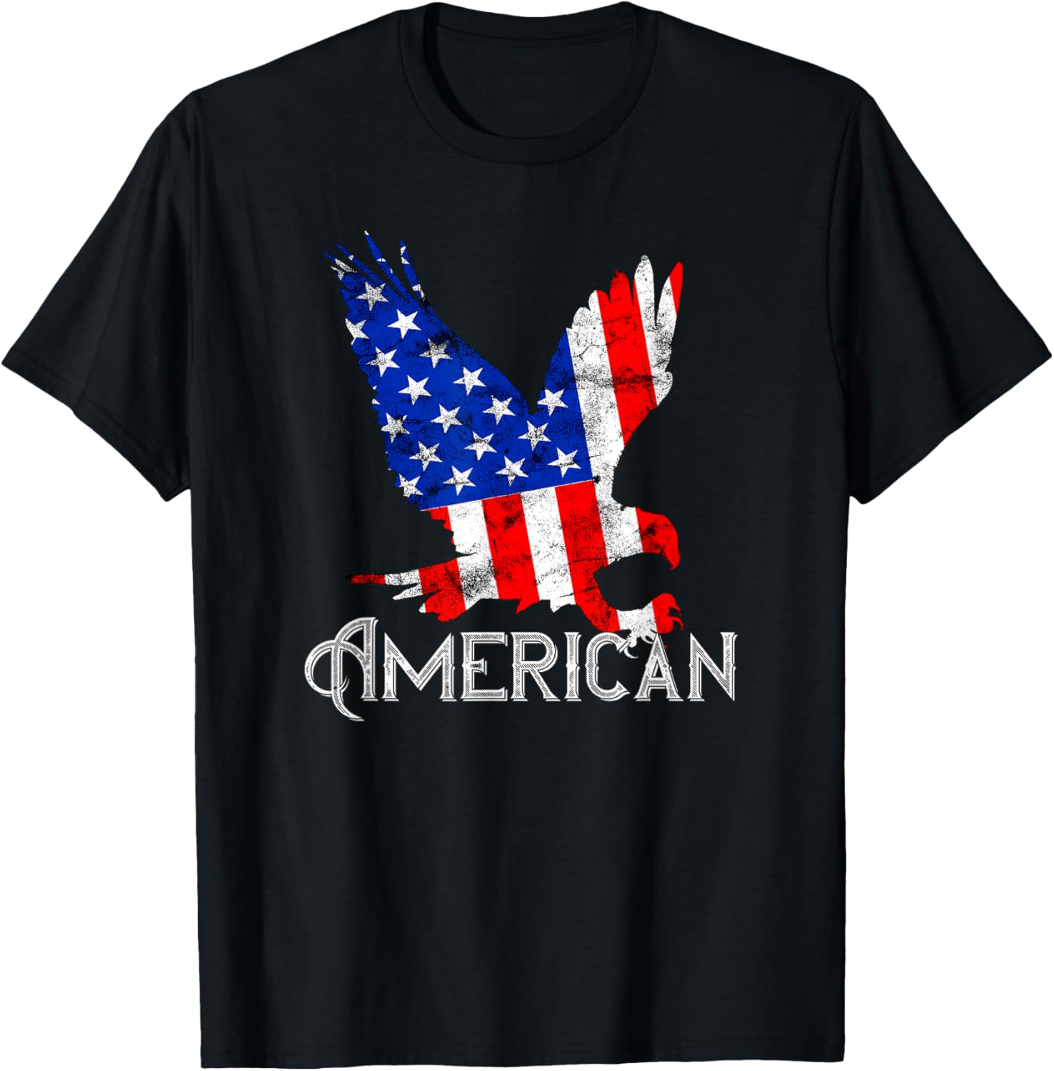 American Eagle colored with the Stars and Stripes