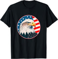 Retro American flag shirt with eagle