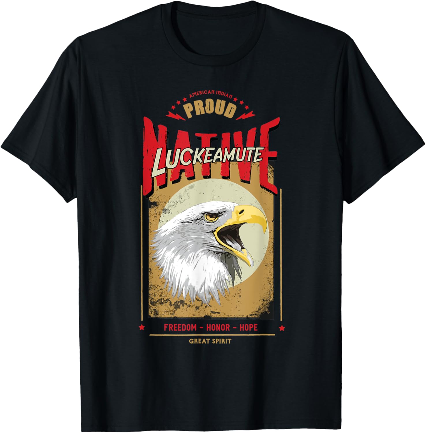 Luckeamute Native American Eagle Spirit Vintage Honor