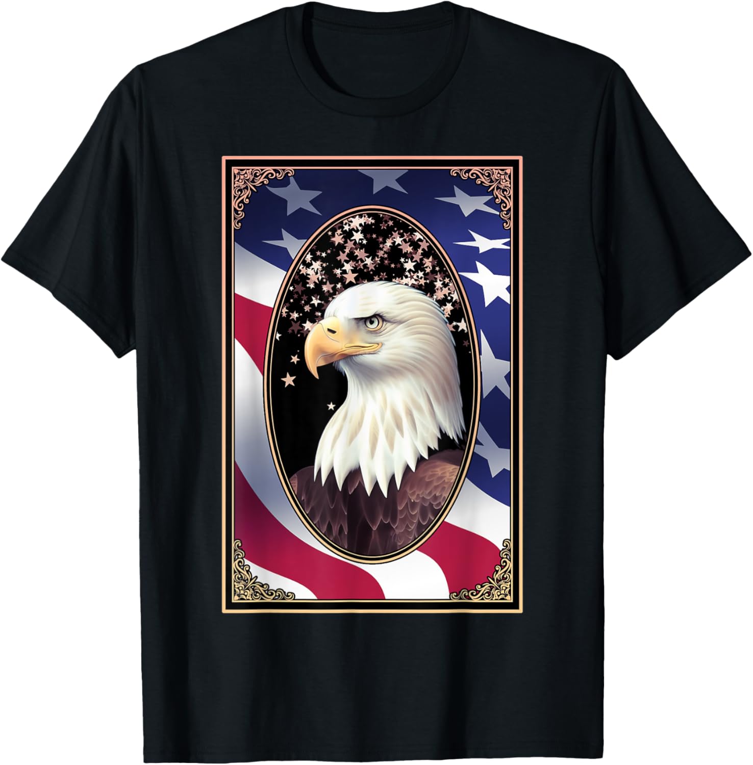 All American - Patriotic Bald Eagle & American Flag