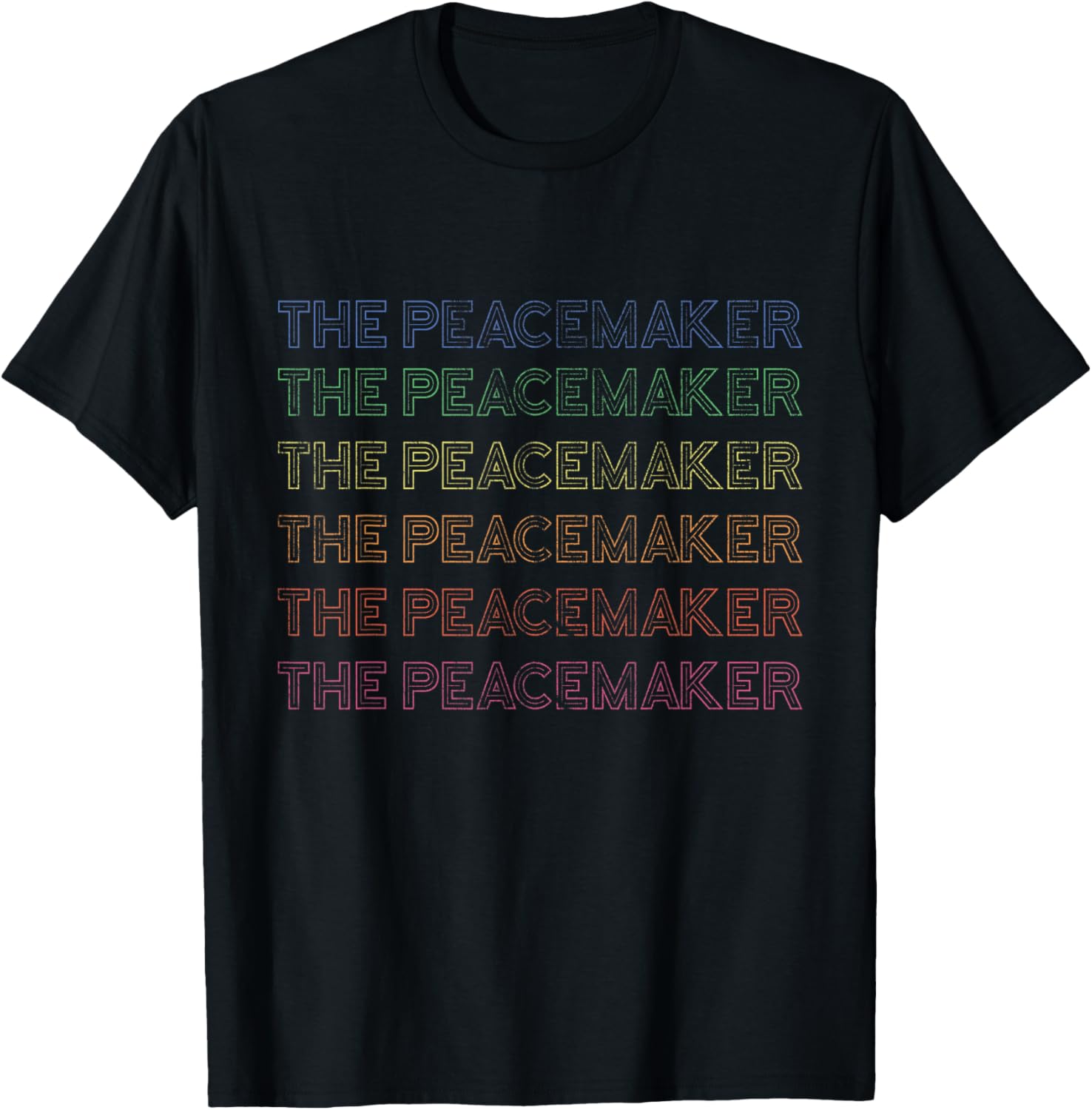 Peace Maker Enneagram 9 Mediator, Rainbow Distressed