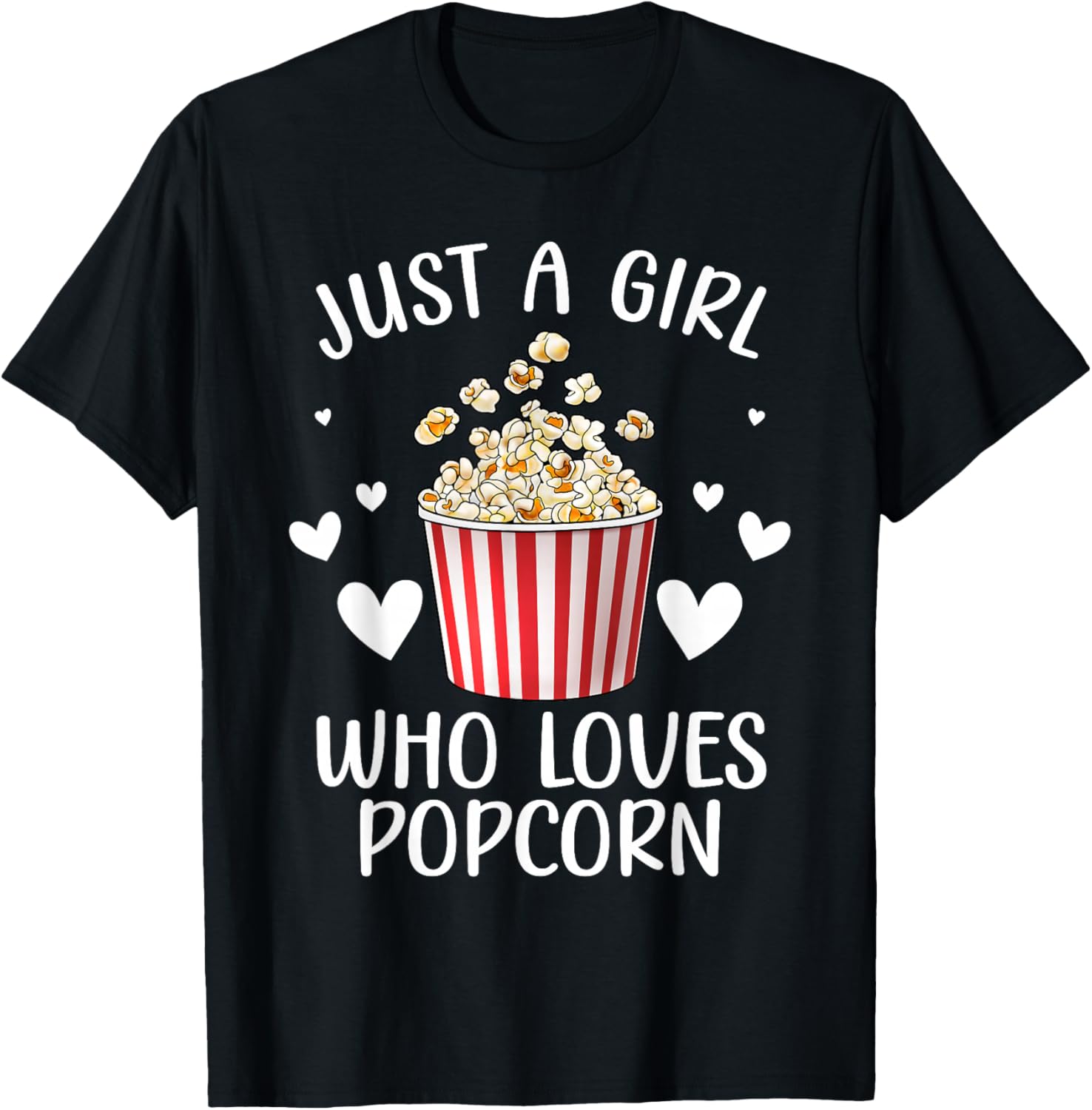 Funny Popcorn Art Girls Women Kids Popcorn Corn Kernel Lover