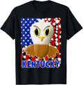 Kids Kentucky Bald Eagle Tshirt American Flag Boys Girls