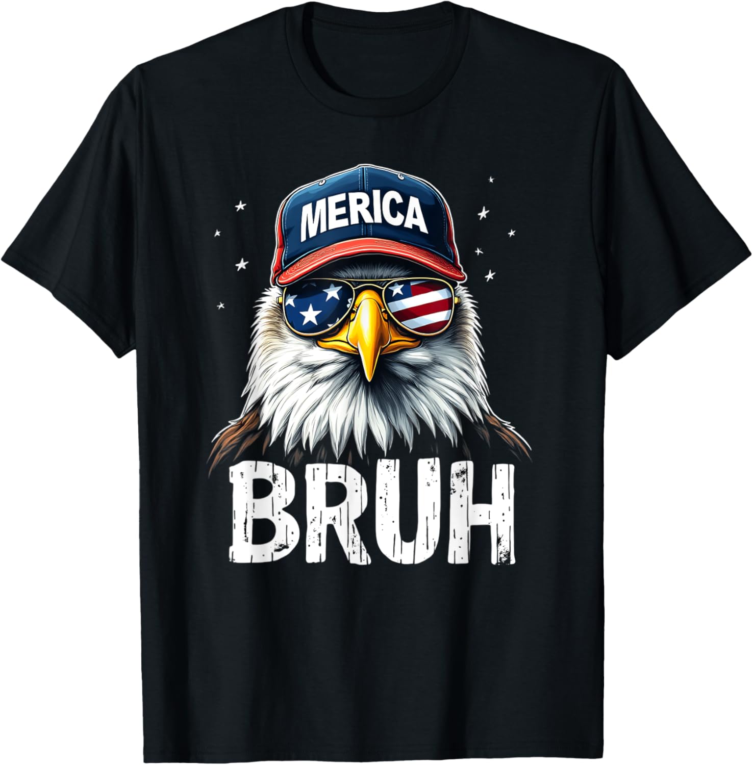 Bruh Merica Merica Eagle 4th Of July American Flag USA