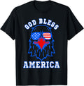 Patriotic USA shirt - God Bless America Eagle American Flag