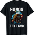 Honor Thy Land American Bald Eagle America USA Flag