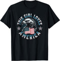 This Girl Loves America Patriotic Bald Eagle American Flag