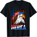 Merica for men mullet proud American eagle flag 4th of july