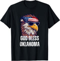 God Bless Oklahoma - Patriotic Bald Eagle American Flag Women Kids Men