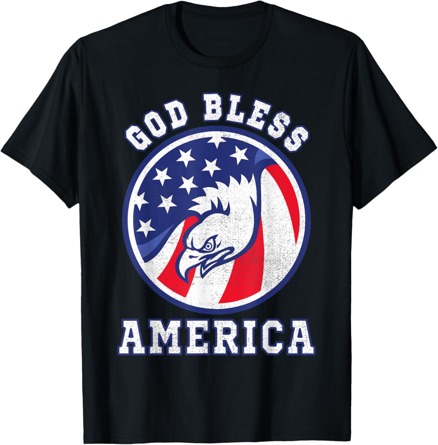 Patriotic USA shirt - God Bless America Eagle American Flag T-Shirt for Women Men