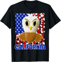 Kids California Bald Eagle Tshirt American Flag Boys Girls