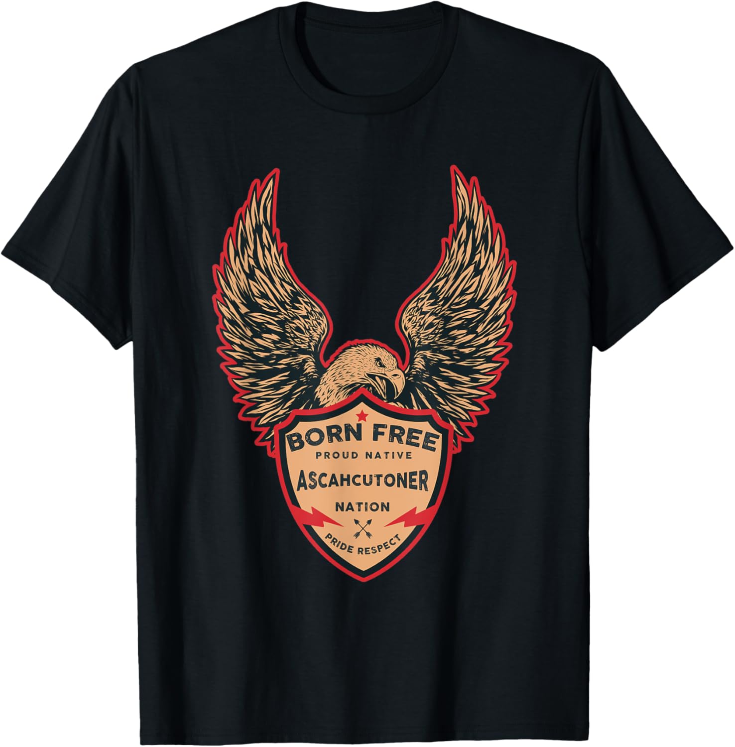 Ascahcutoner Native American Indian Born Freedom Eagle