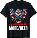 My Pronouns Are More Beer USA Eagle American Funny July 4th