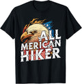 All Merican Hiker 4th of July Day Eagle USA Flag Hiking