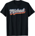 Michael Personalized Name Shirt Custom Lettering 70's