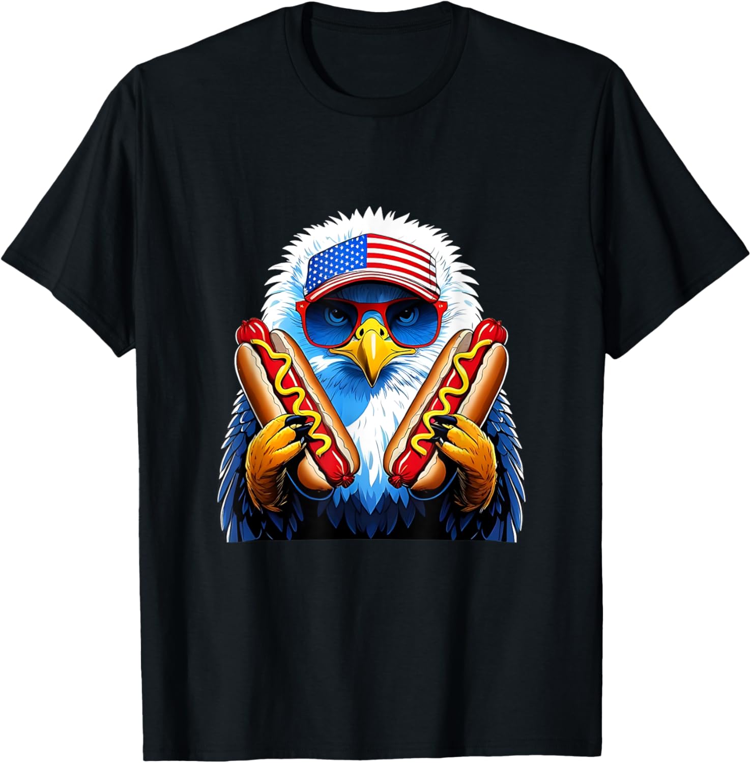 4th of July Hotdog eagle Funny Patriotic USA Flag Wiener