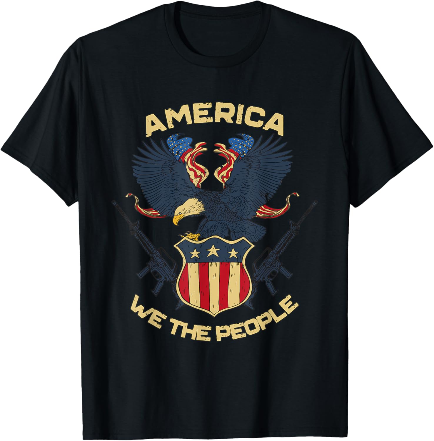 America We the People USA Patriotic Eagle American Flag