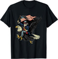 Fourth Of July George Washington Bald Eagle American Flag T-Shirt for Women Kids Men
