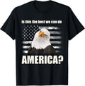 Patriotic Angry Eagle and American Flag Art T-Shirt for Women Men
