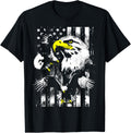 Vintage Eagle Collage American Flag T-Shirt for Women Kids Men