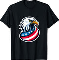 US American Flag Bald Eagle Face & Head T-Shirt for Women Men