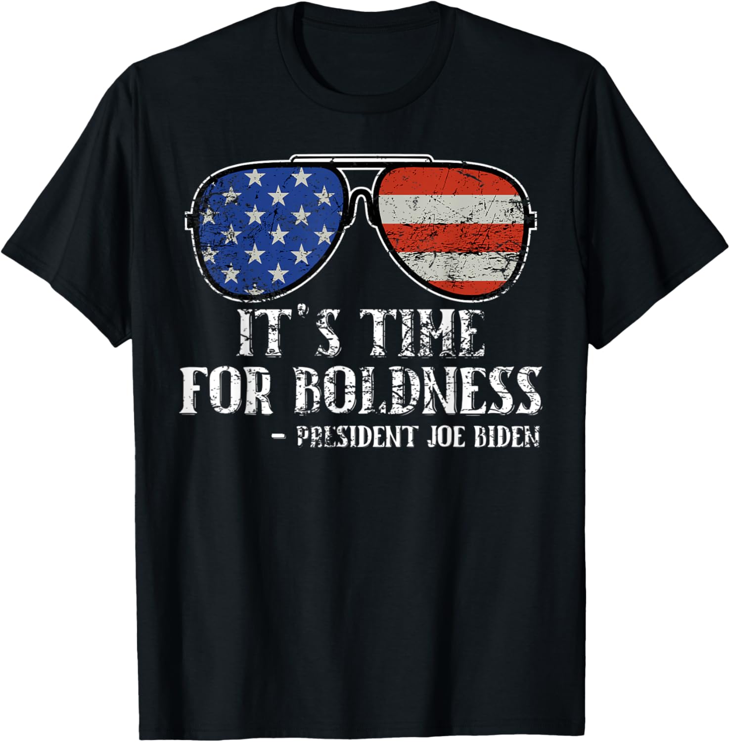 It's Time For Boldness Vintage American Flag Eagle Tee