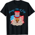 happy 4th Of July Awsome Patriotic Eagle USA tee American,