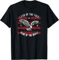 Trendy Home Of The Brave American Flag Eagle Logo