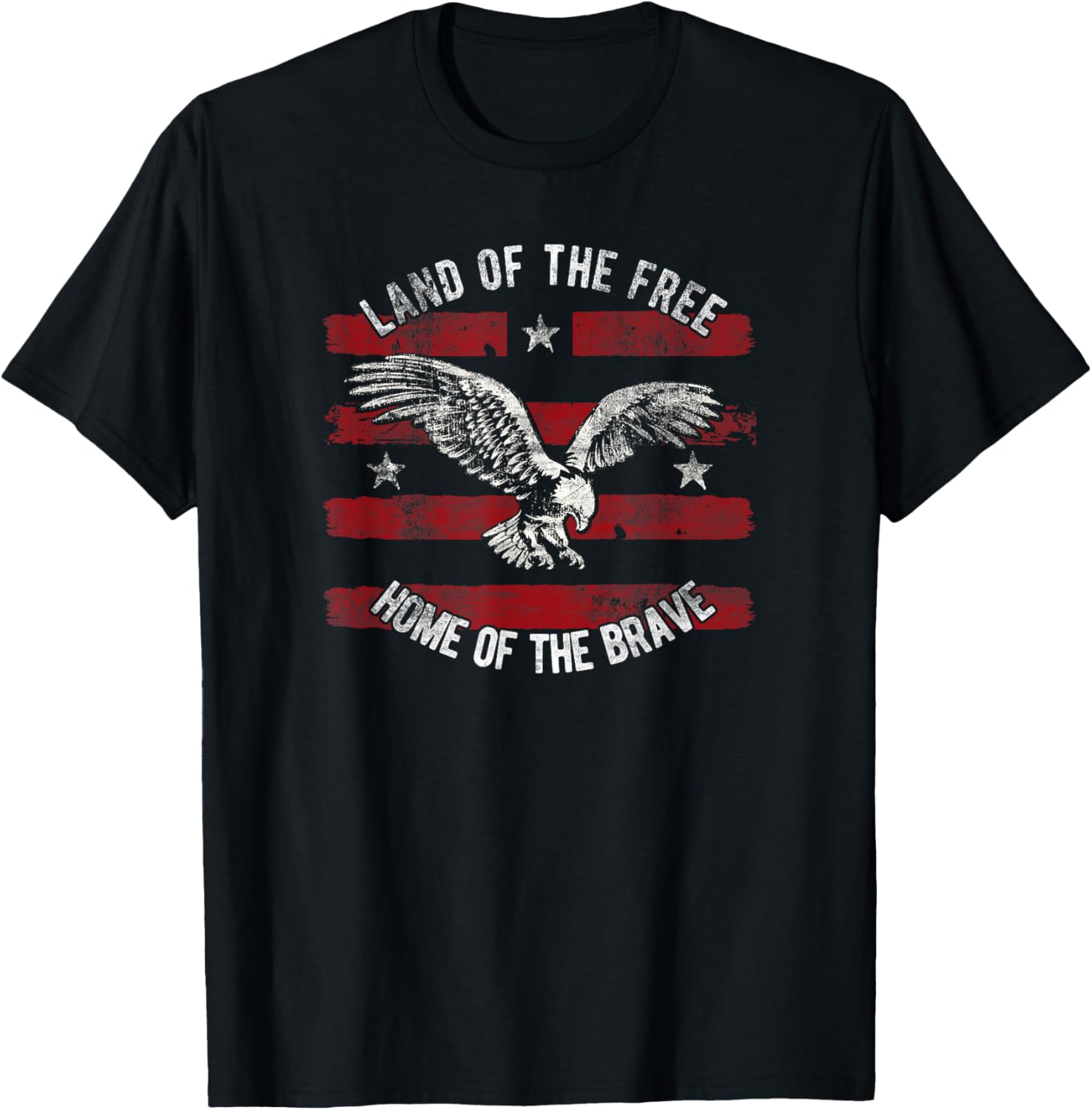 Trendy Home Of The Brave American Flag Eagle Logo