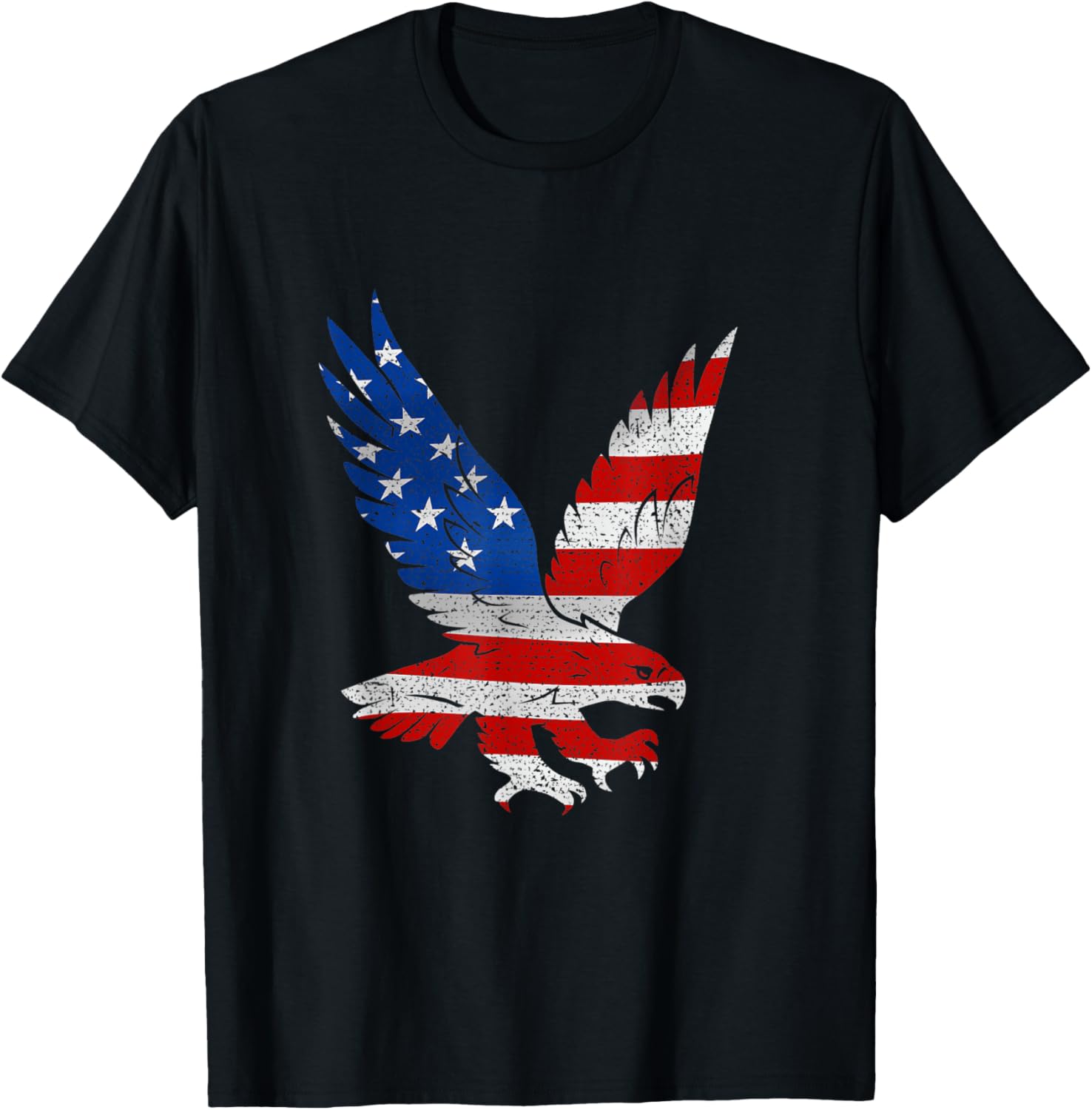 Patriotic Bald Eagle with American Flag USA