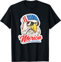Mens Mens Merica Eagle Mullet Shirt American Flag Christmas Gifts