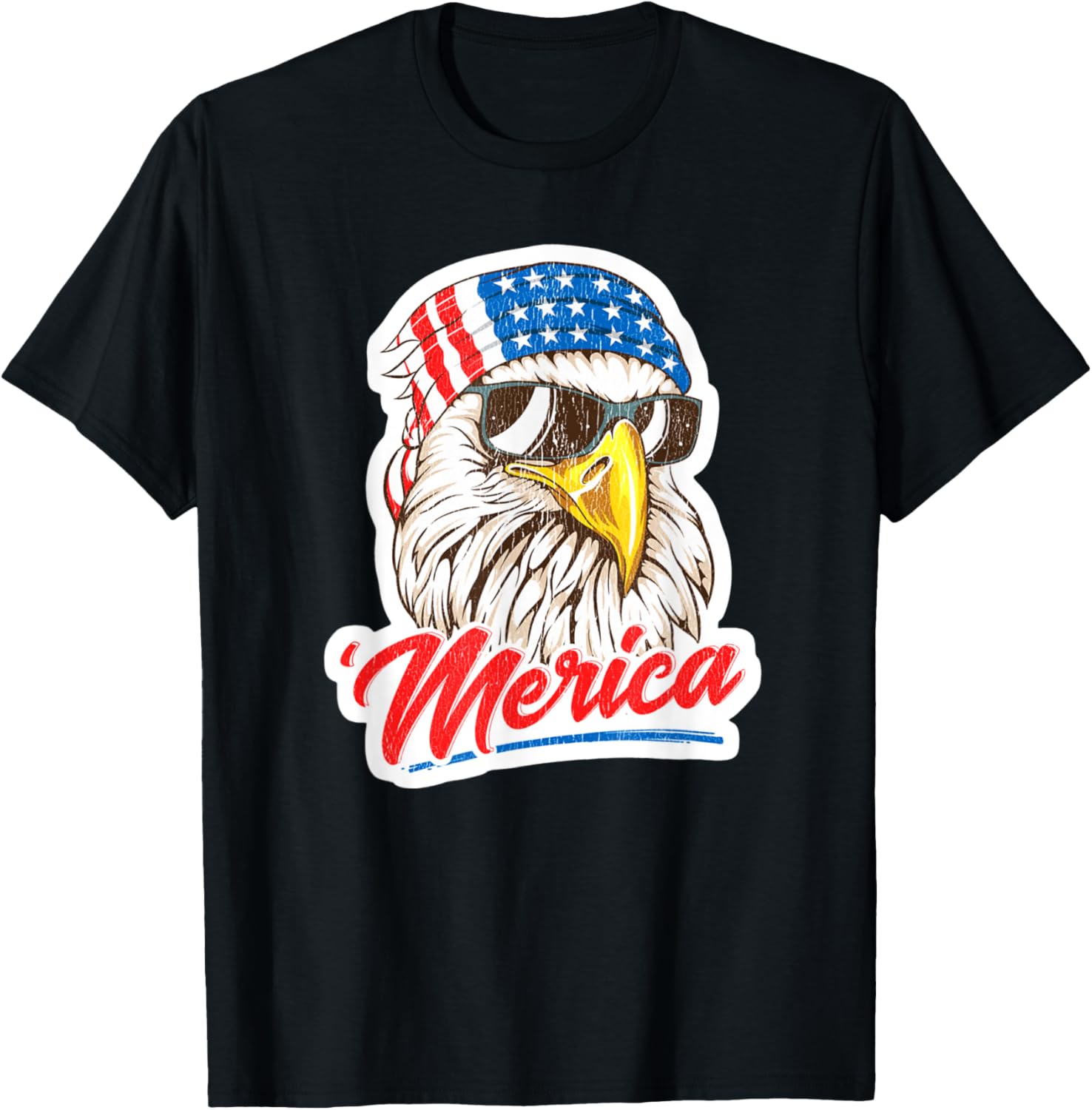 Mens Mens Merica Eagle Mullet Shirt American Flag Christmas Gifts