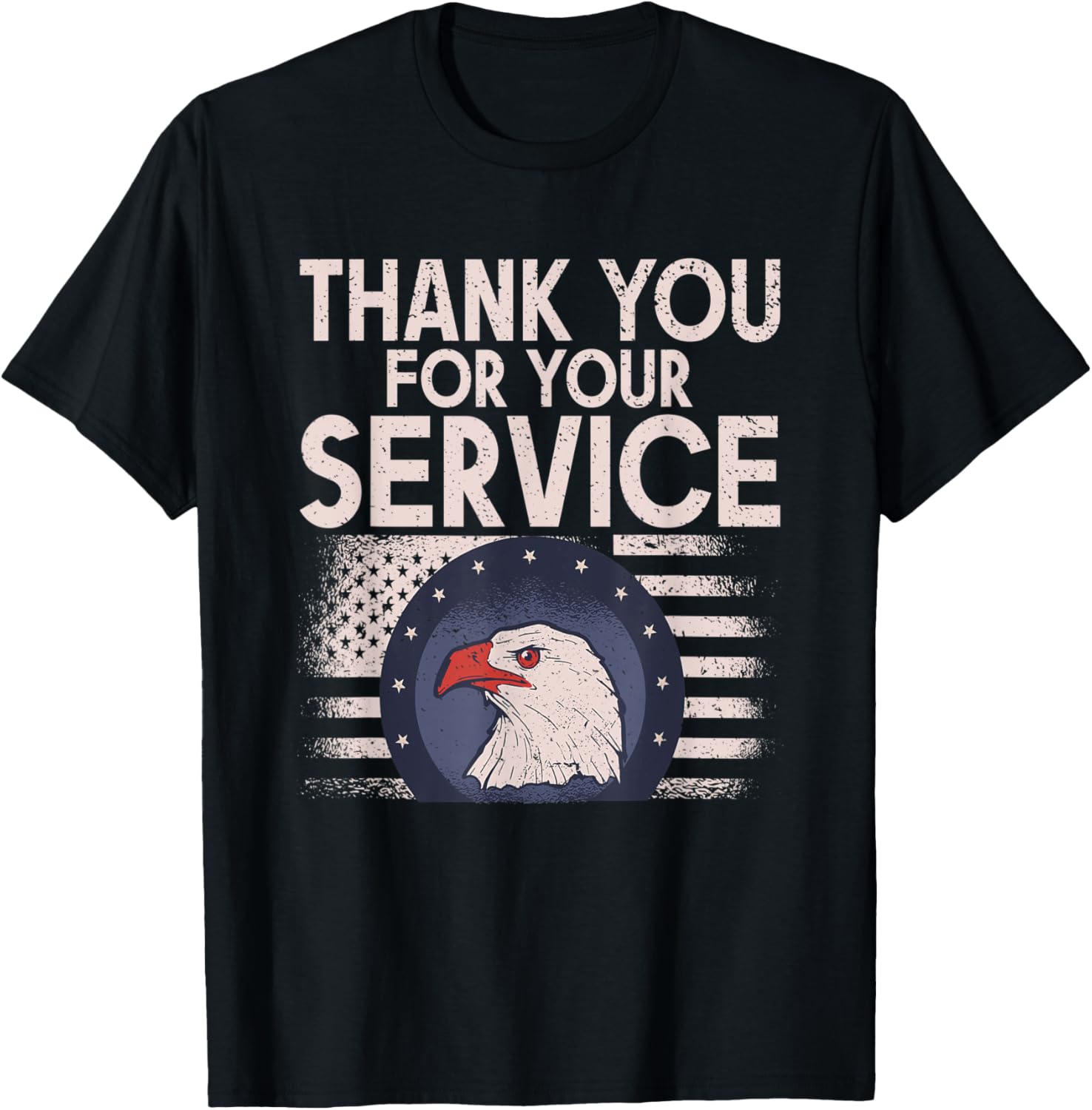 Thank You For Your Service Memorial Day Eagle American Flag Women Men
