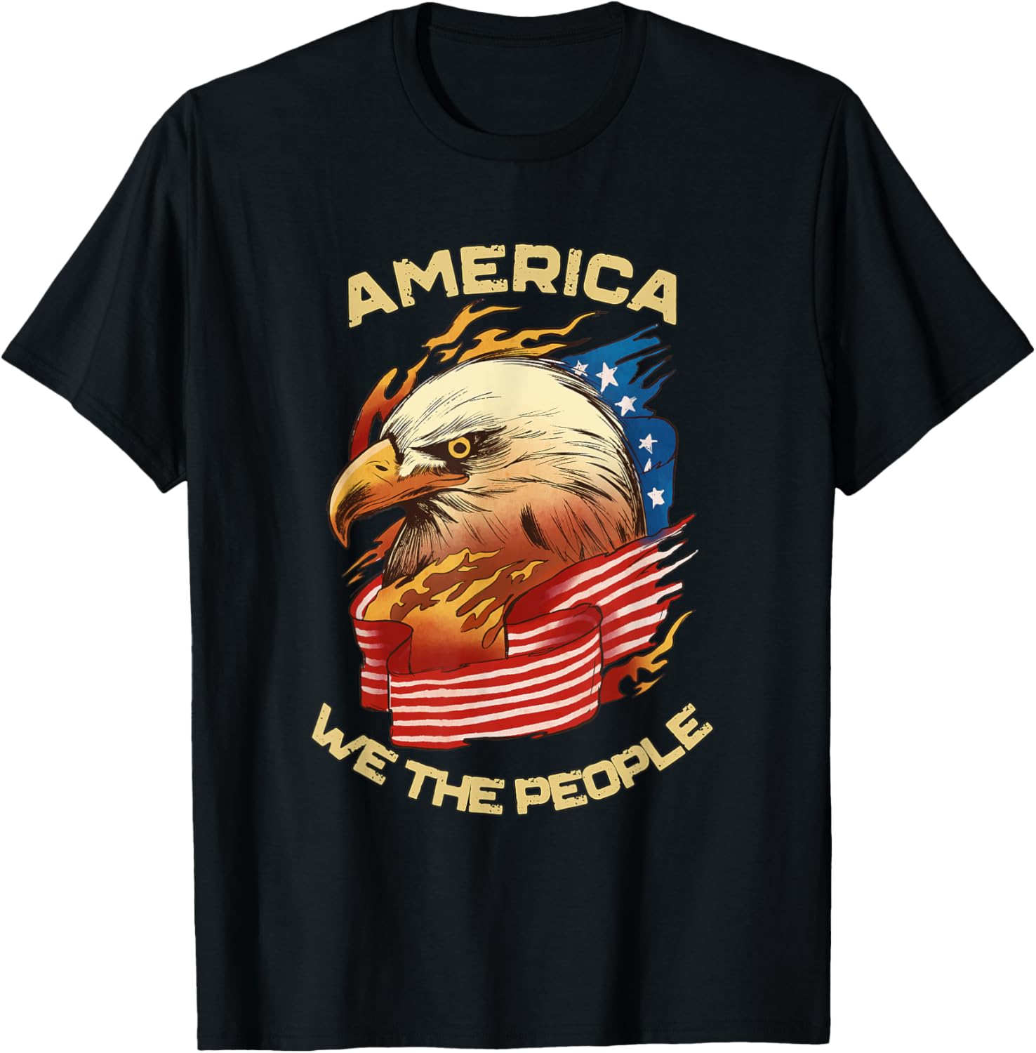 America We the People Patriotic Eagle American Flag USA