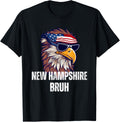 New Hampshire Bruh - Funny USA Bald Eagle American Flag